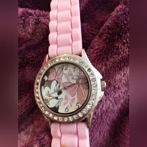 Disney Minnie Mouse silicone pink women's watch